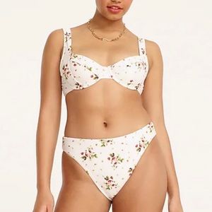 JCrew strawberry swim bikini NWT